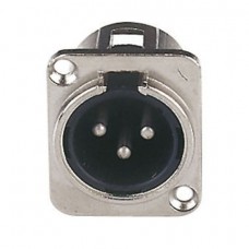 DAP Audio XLR Ligzda 3 pin Male Niķeļa korpuss DAP Audio XLR Ligzda 3 pin Male Niķeļa korpuss